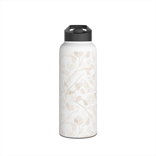 Elegant Floral Stainless Steel Water Bottle - Eco-Friendly Travel Flask