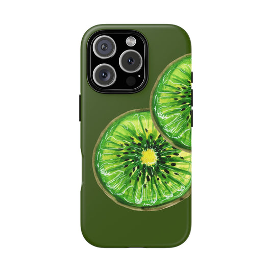 Kiwi Slice Phone Case – Tough & Stylish Green Fruit Design for Nature Lovers