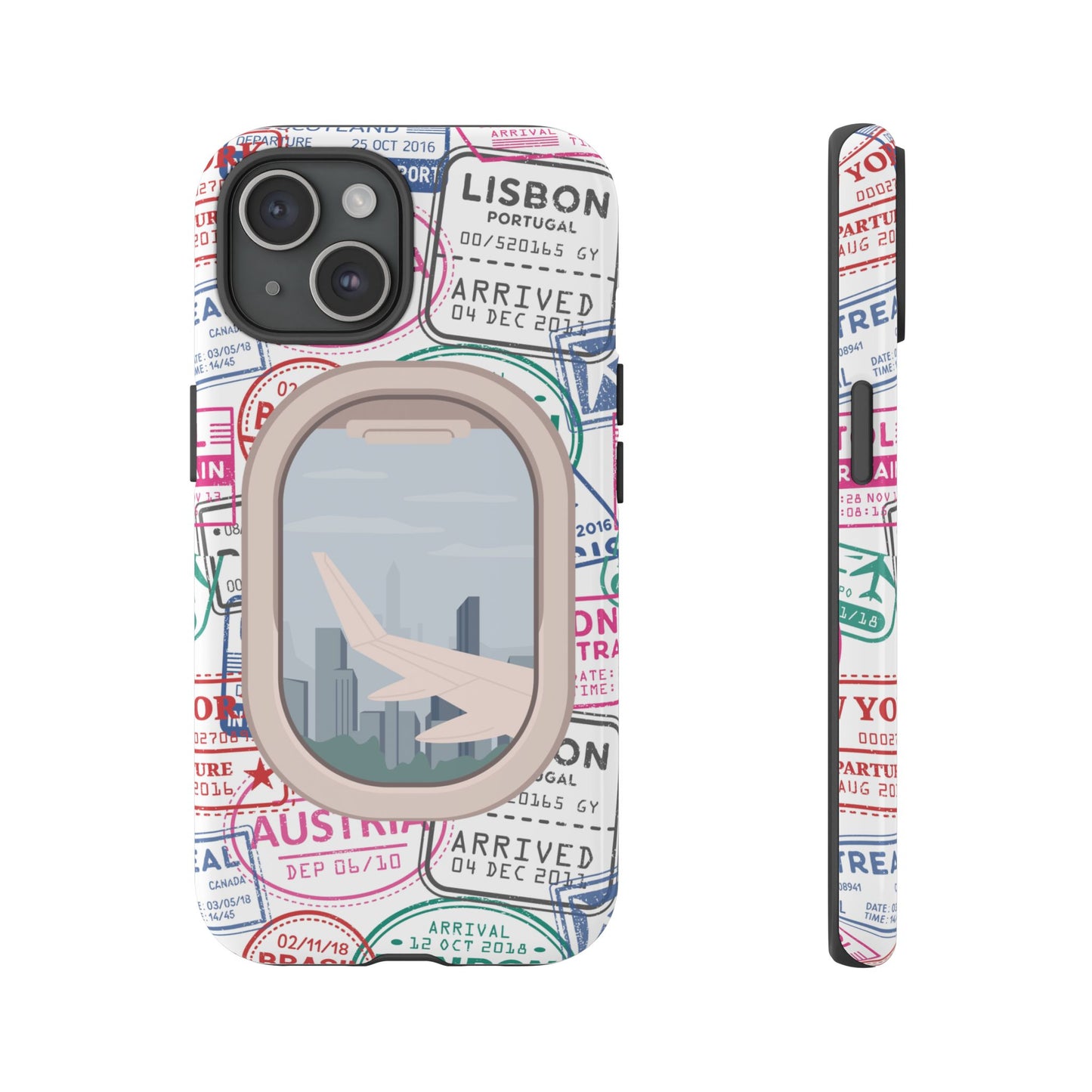 Travel-Themed Phone Case with Airplane Design