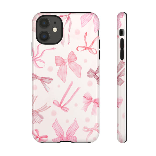 Beautiful Pink Bow Phone Case - Tough Case for Stylish Protection