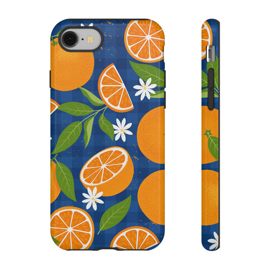 Fruit-Inspired Phone Case - Tough Cases with Orange Design