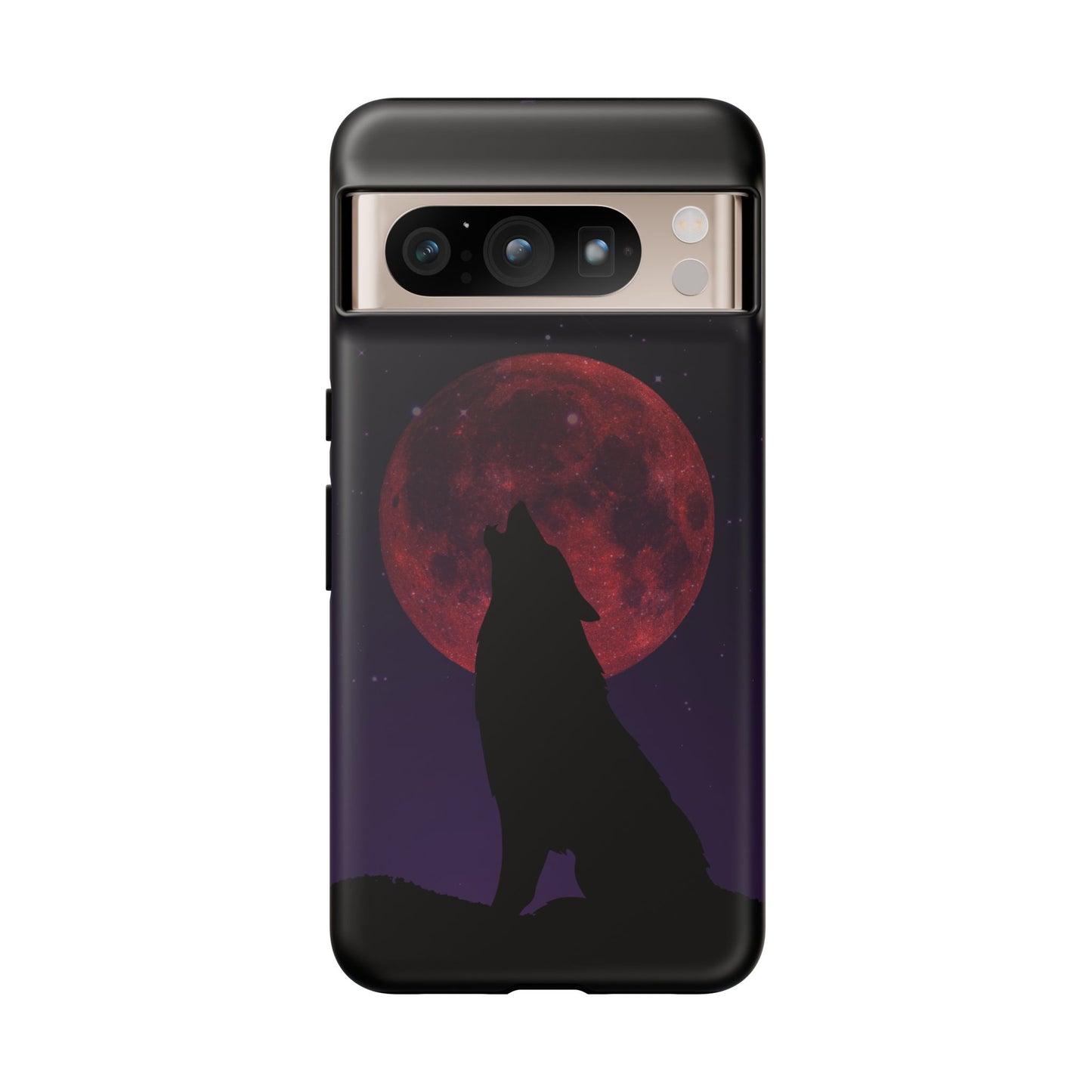 Wolf Howling at Blood Moon Phone Case - Tough & Stylish Protector
