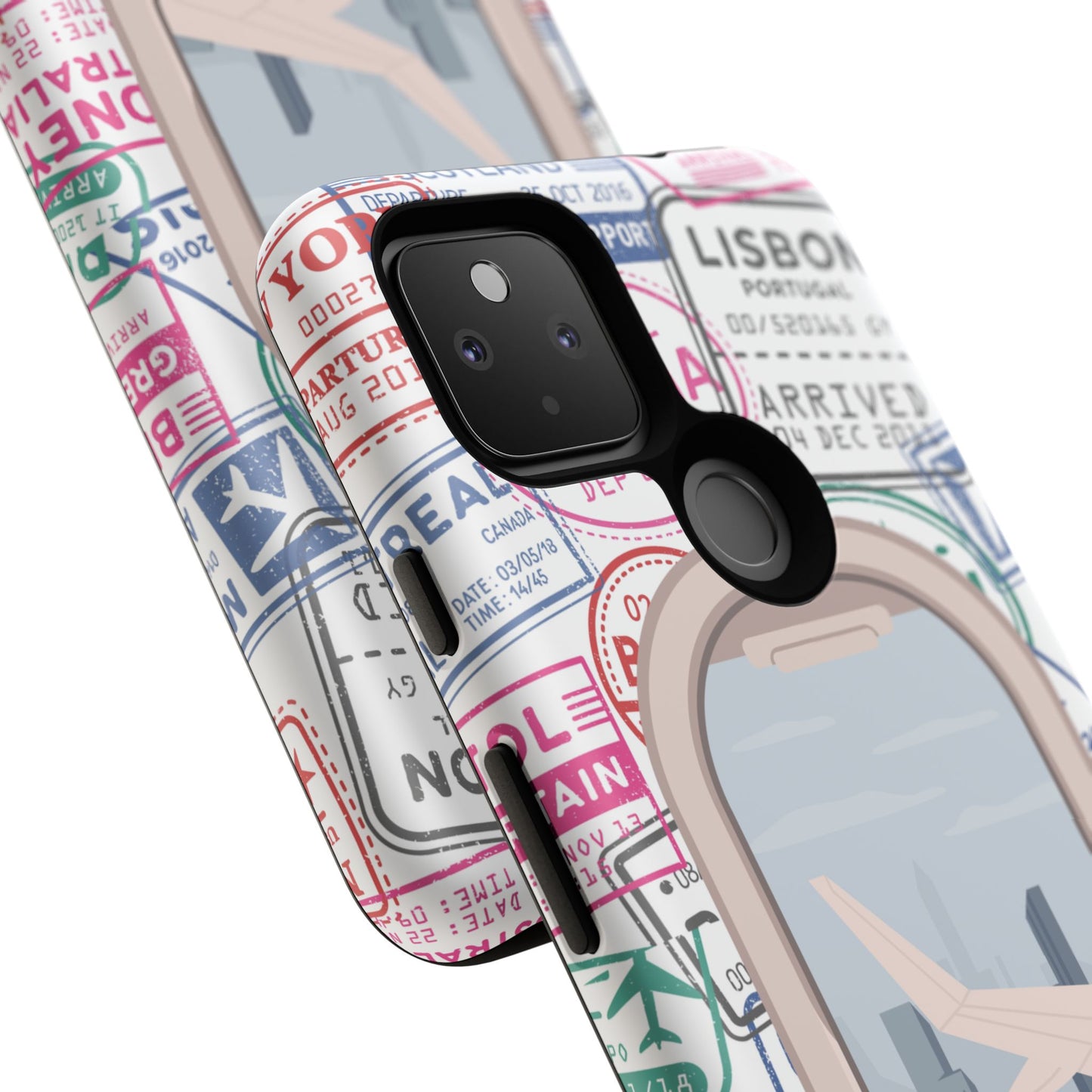 Travel-Themed Phone Case with Airplane Design