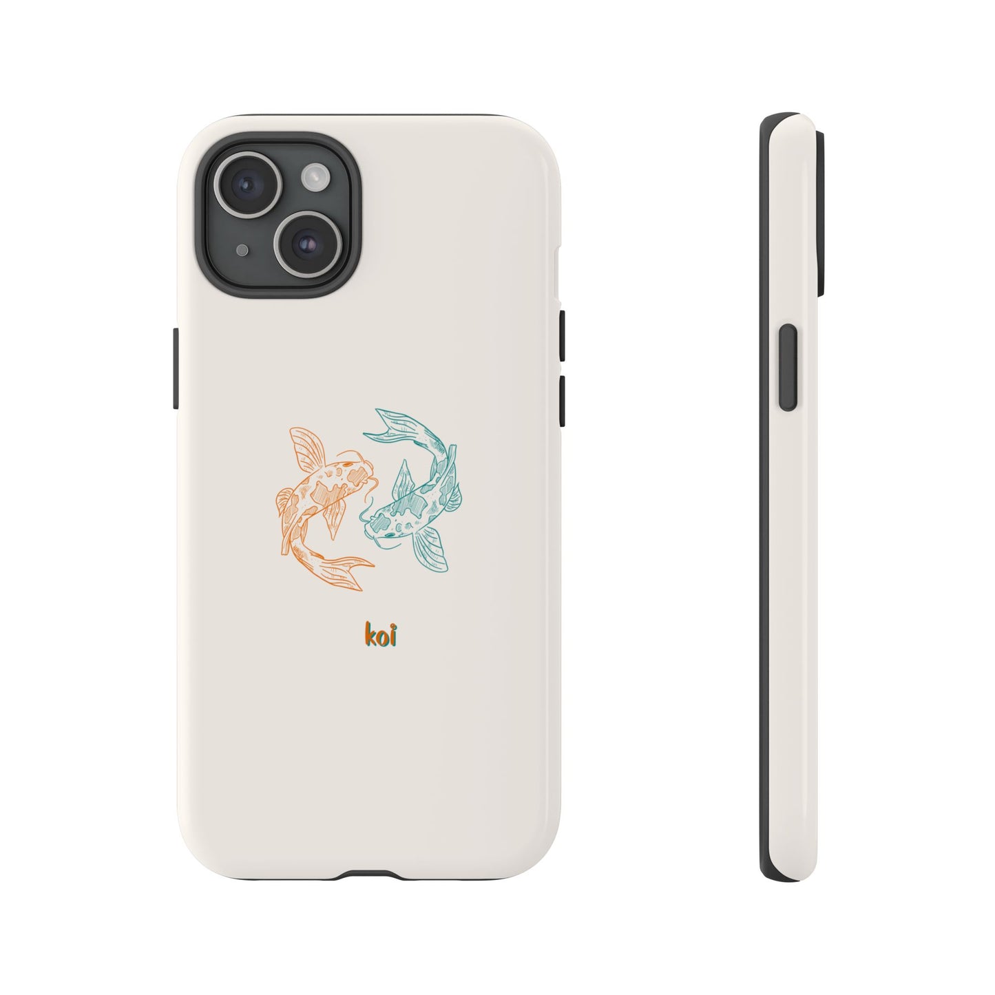 Koi Fish Tough Phone Case - Stylish & Durable Design for Aqua Lovers