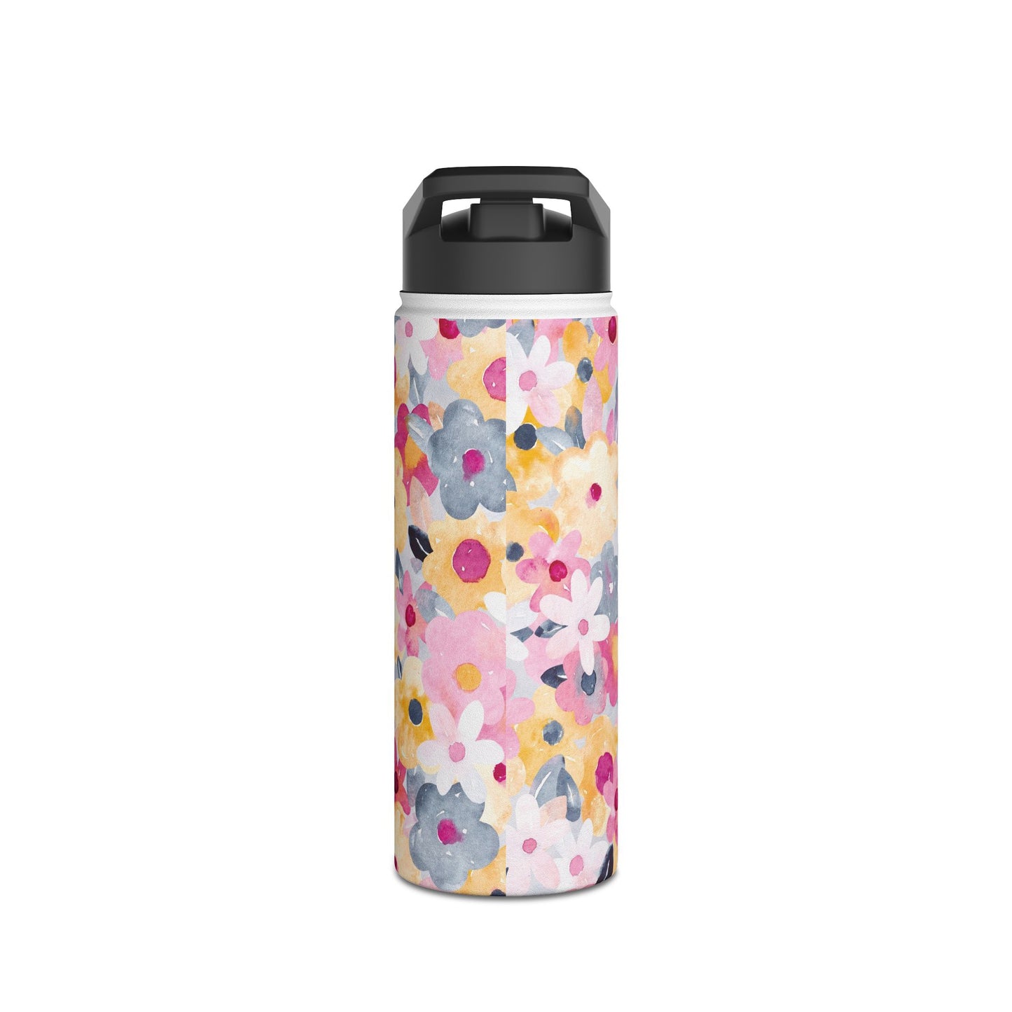 Floral Stainless Steel Water Bottle - Reusable Beverage Container for Eco-Friendly Hydration