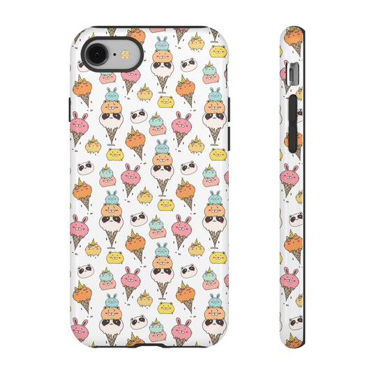 Cute Animal Ice Cream Phone Case - Fun and Colorful Tough Cases for Kids & Adults