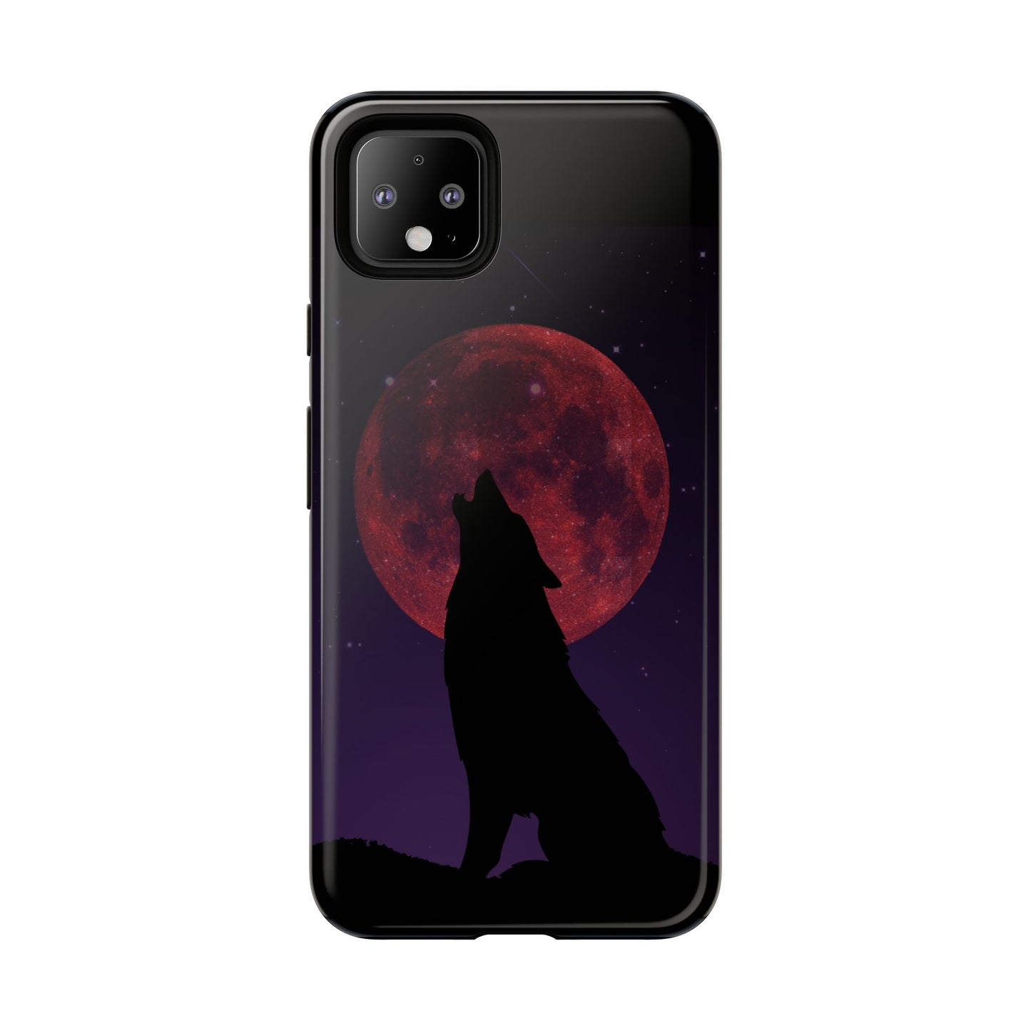 Wolf Howling at Blood Moon Phone Case - Tough & Stylish Protector