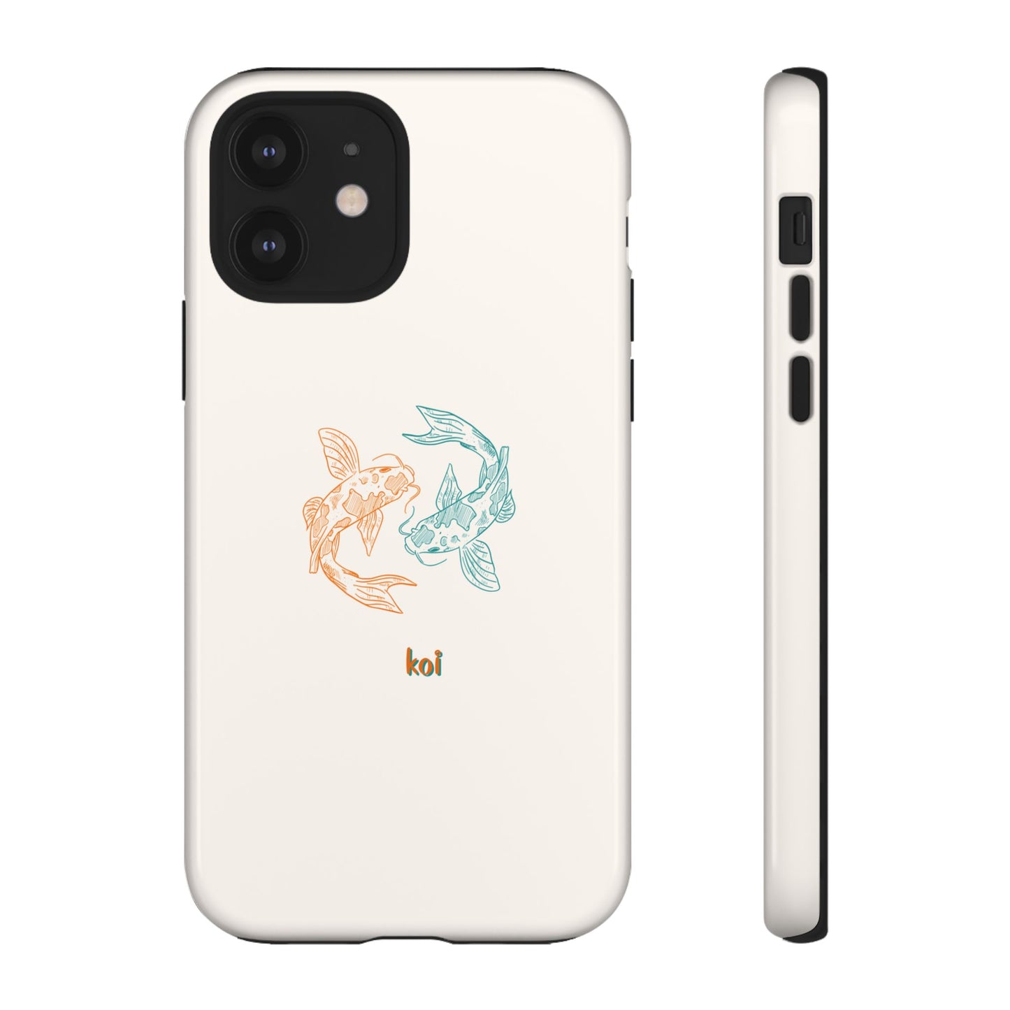 Koi Fish Tough Phone Case - Stylish & Durable Design for Aqua Lovers