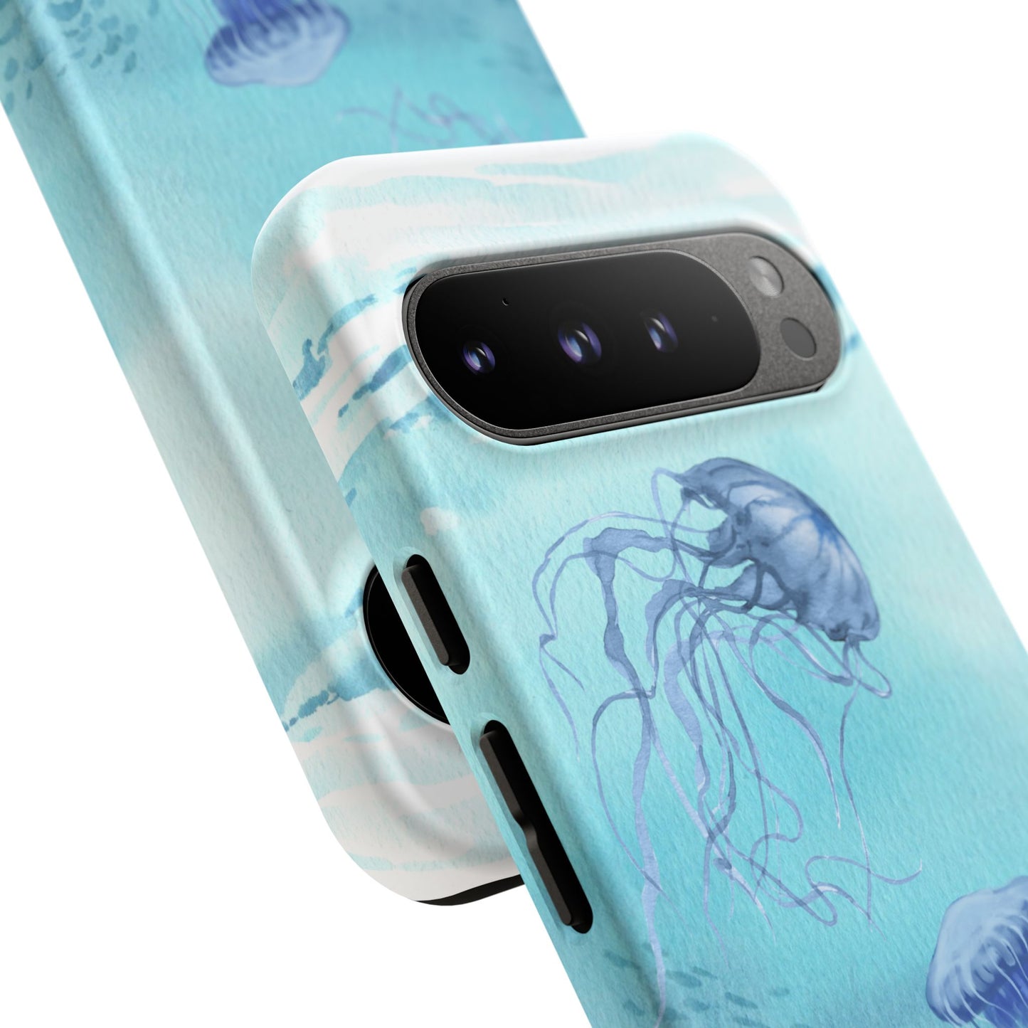 Ocean-Inspired Tough Phone Case with Jellyfish Design