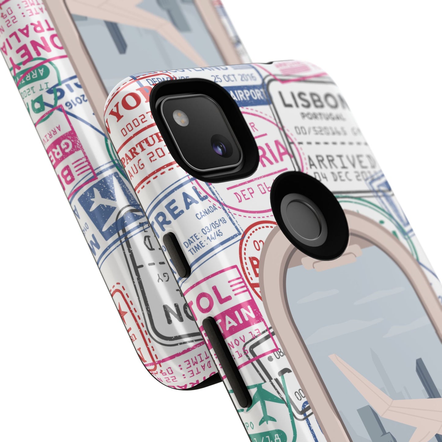 Travel-Themed Phone Case with Airplane Design