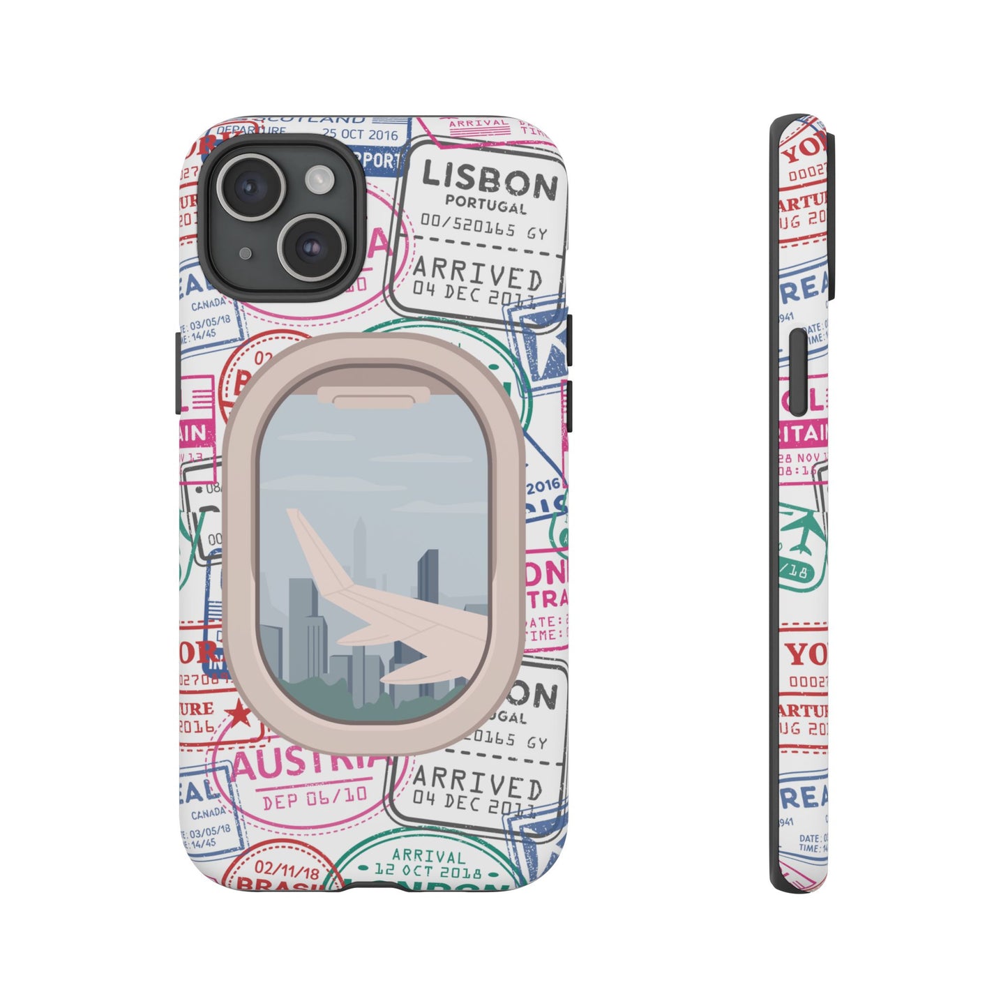 Travel-Themed Phone Case with Airplane Design