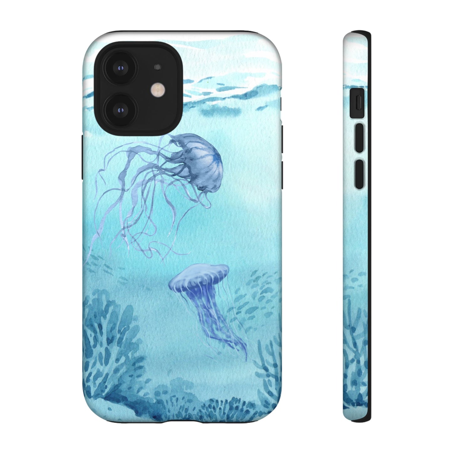 Ocean-Inspired Tough Phone Case with Jellyfish Design