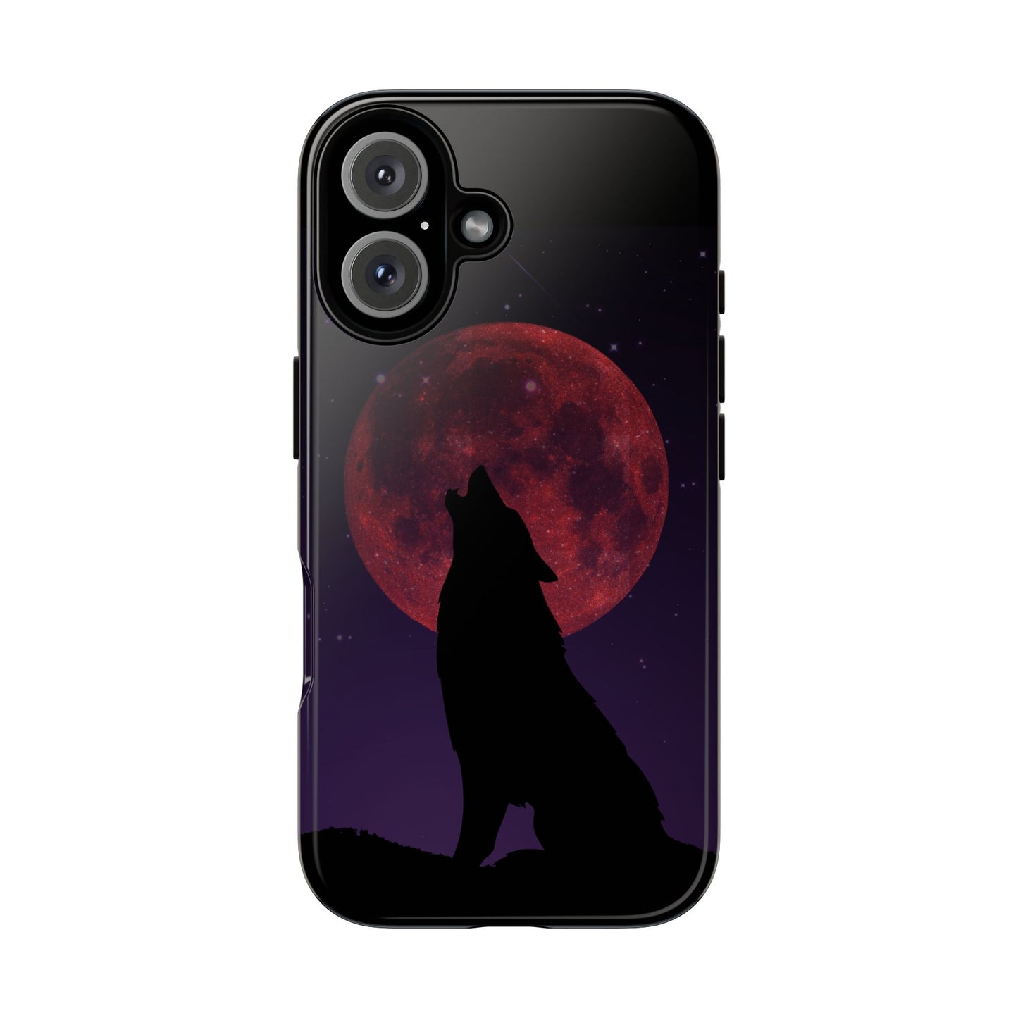 Wolf Howling at Blood Moon Phone Case - Tough & Stylish Protector