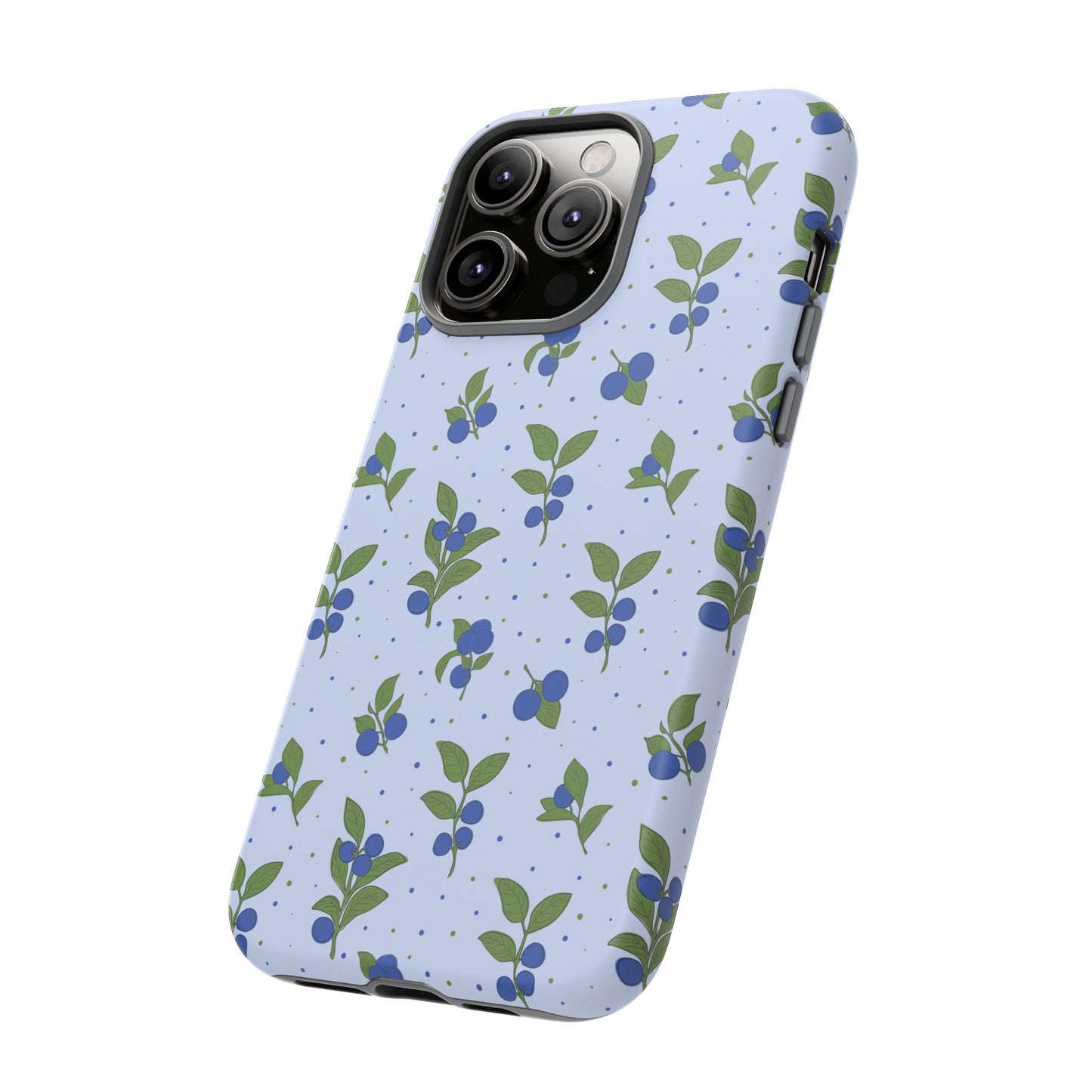 Floral Tough Phone Case - Blueberry Blossom Design