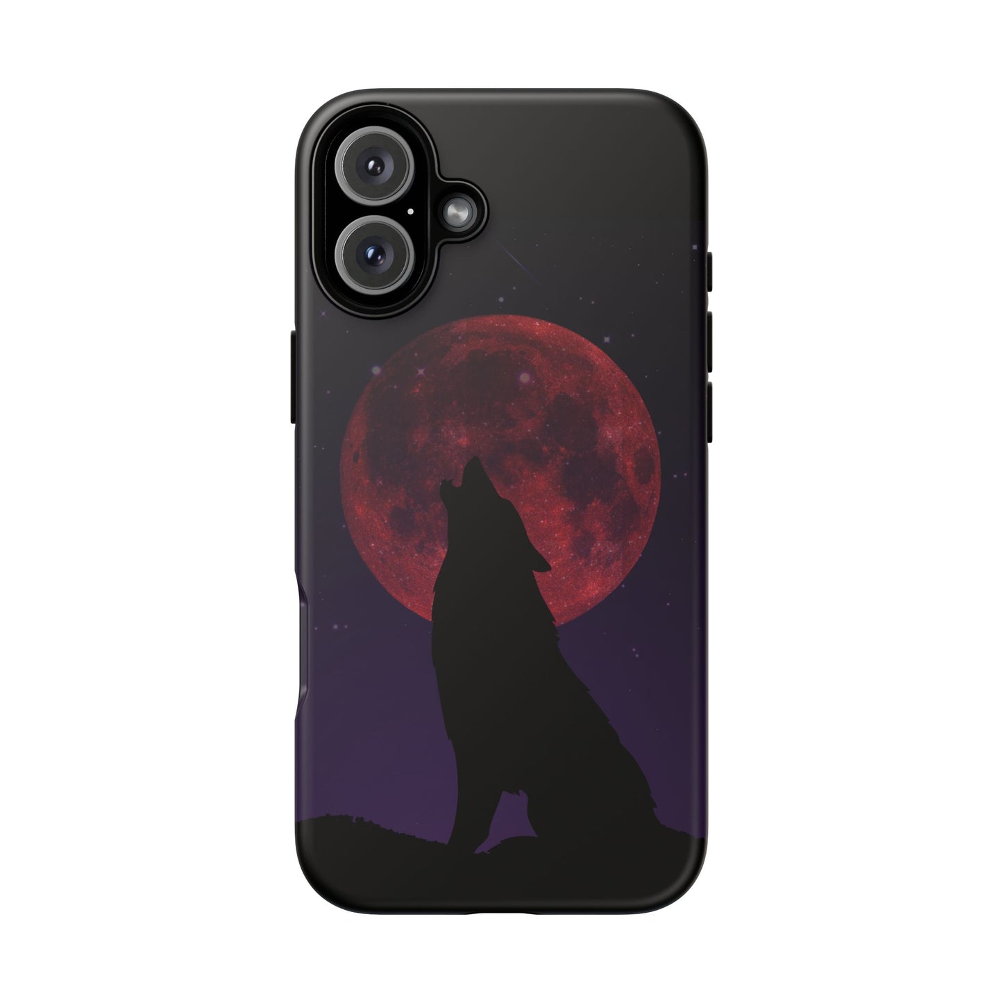 Wolf Howling at Blood Moon Phone Case - Tough & Stylish Protector