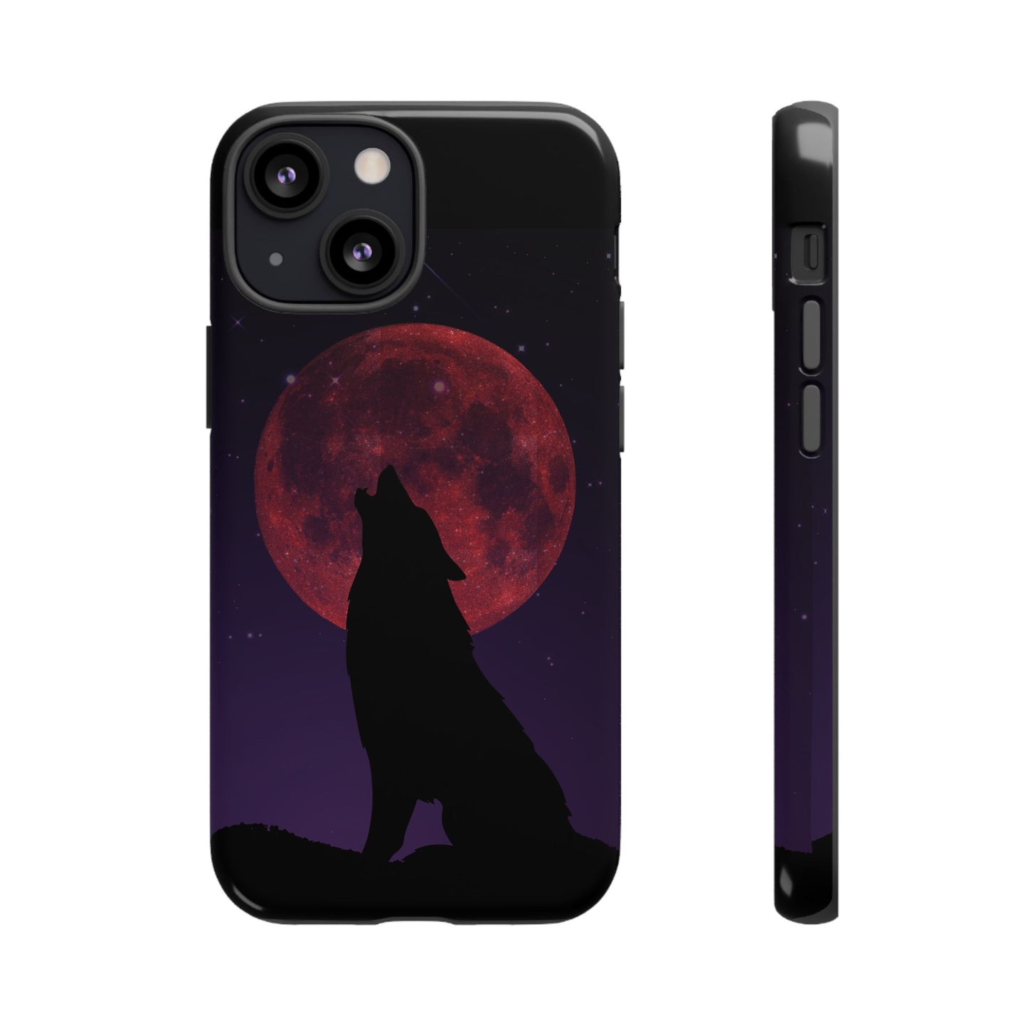 Wolf Howling at Blood Moon Phone Case - Tough & Stylish Protector