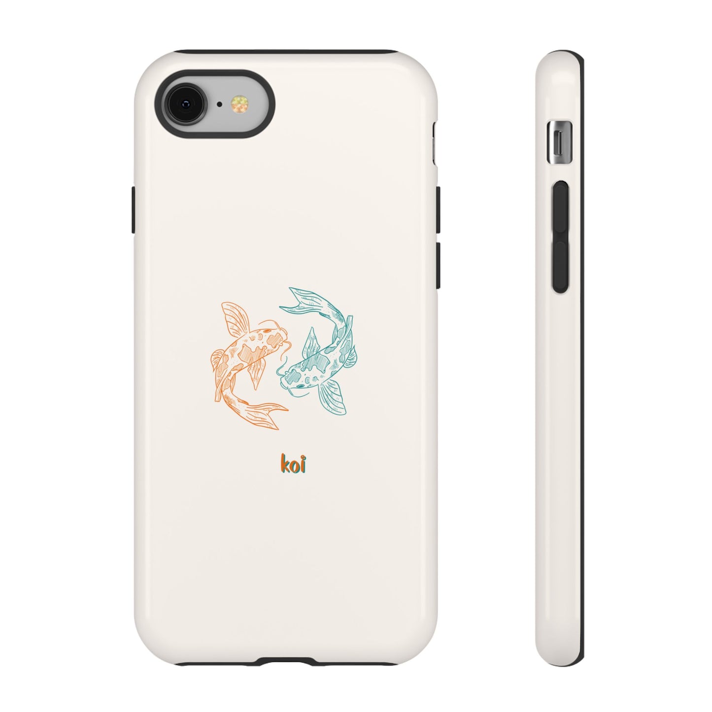 Koi Fish Tough Phone Case - Stylish & Durable Design for Aqua Lovers