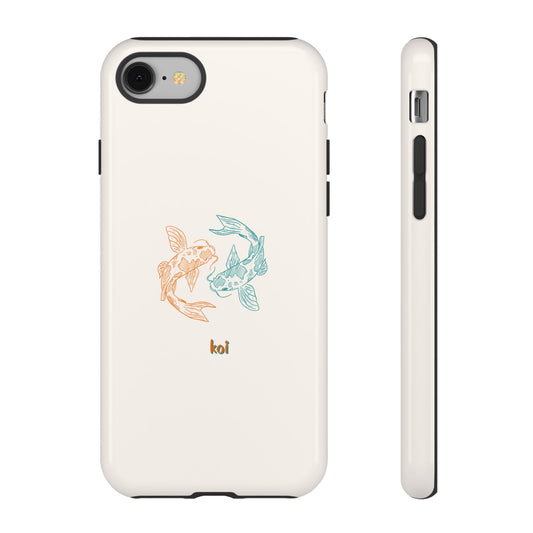 Koi Fish Tough Phone Case - Stylish & Durable Design for Aqua Lovers