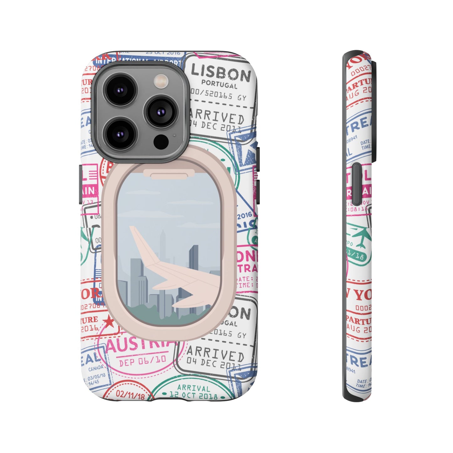 Travel-Themed Phone Case with Airplane Design