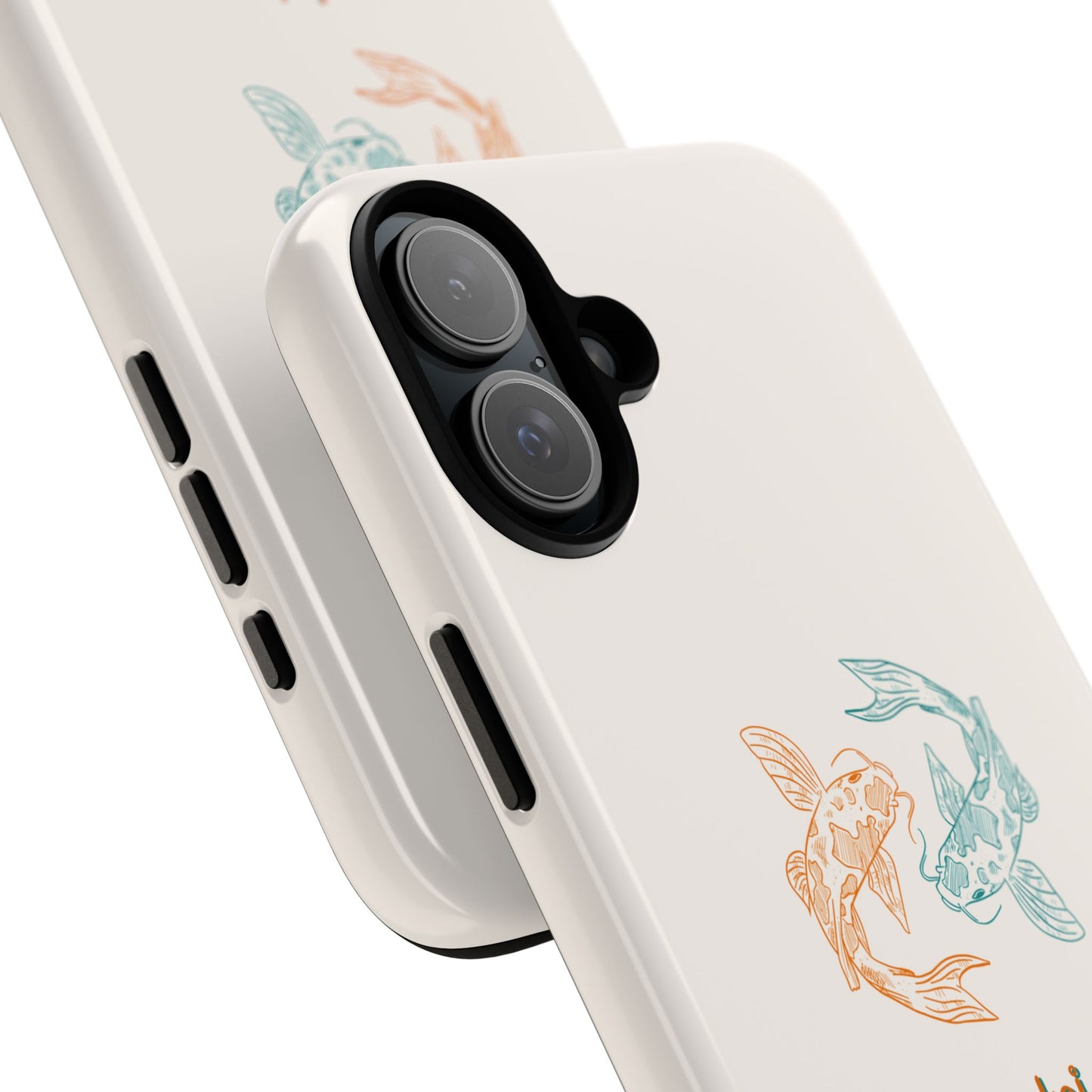Koi Fish Tough Phone Case - Stylish & Durable Design for Aqua Lovers