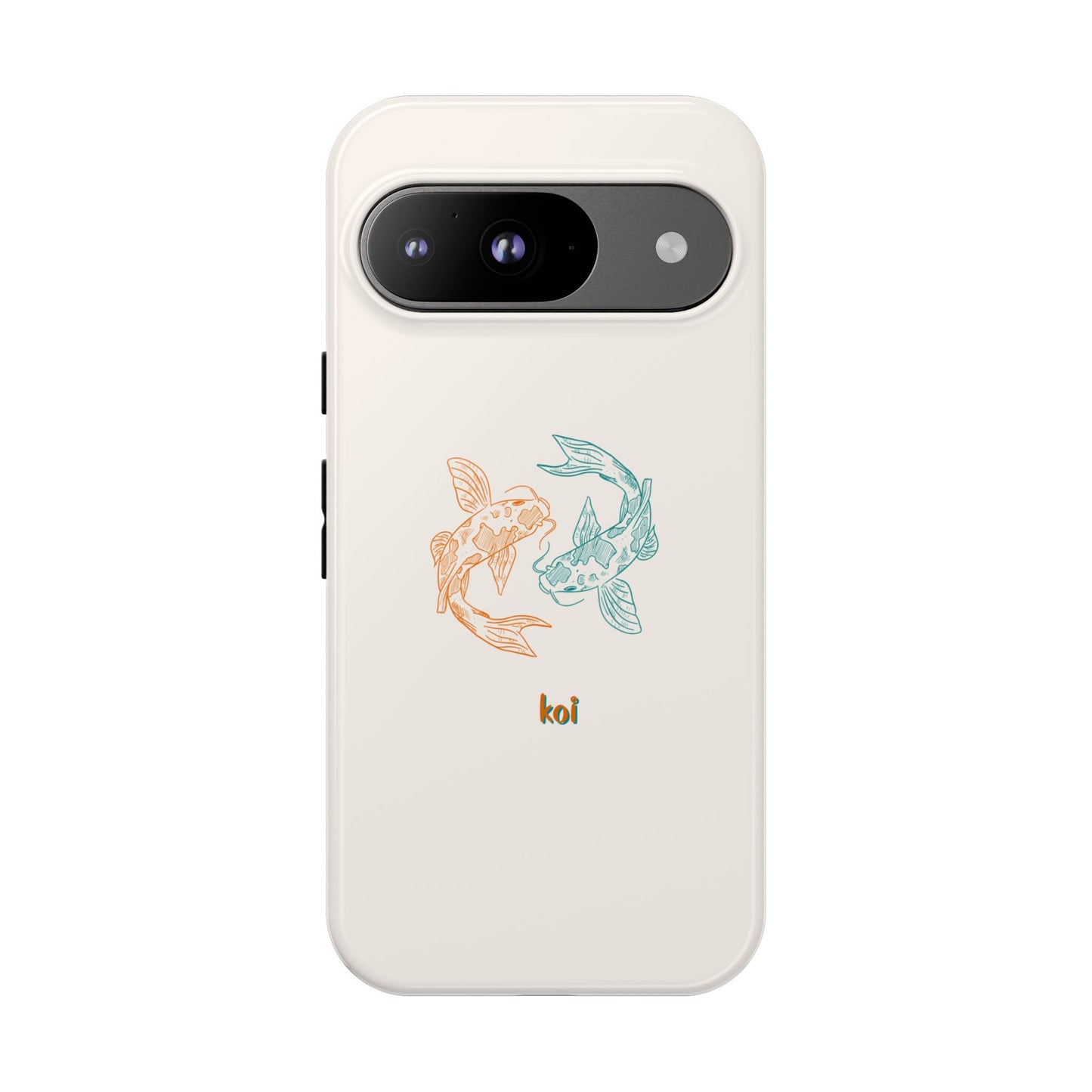 Koi Fish Tough Phone Case - Stylish & Durable Design for Aqua Lovers