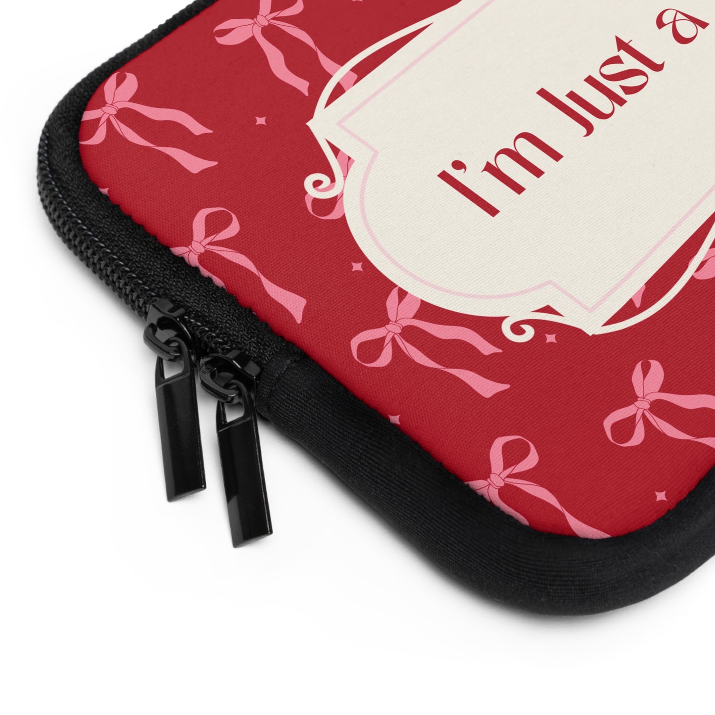 Cute "I'm Just a Girl" Laptop Sleeve – Stylish Protection for Girls