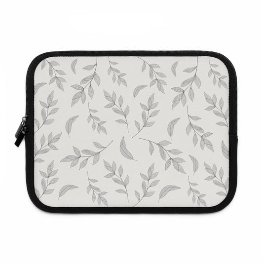 Elegant Leaf Print Laptop Sleeve - Stylish Protection for Work or School