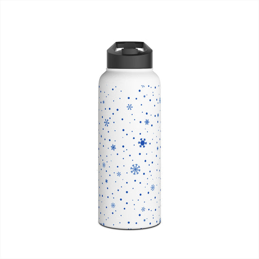Snowflake Design Stainless Steel Water Bottle – Stylish & Durable Hydration for Winter Adventures
