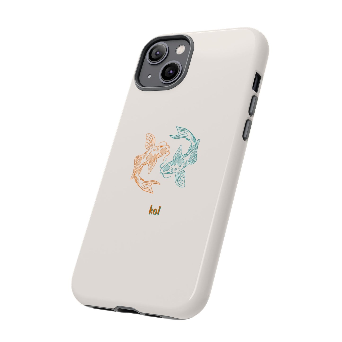 Koi Fish Tough Phone Case - Stylish & Durable Design for Aqua Lovers