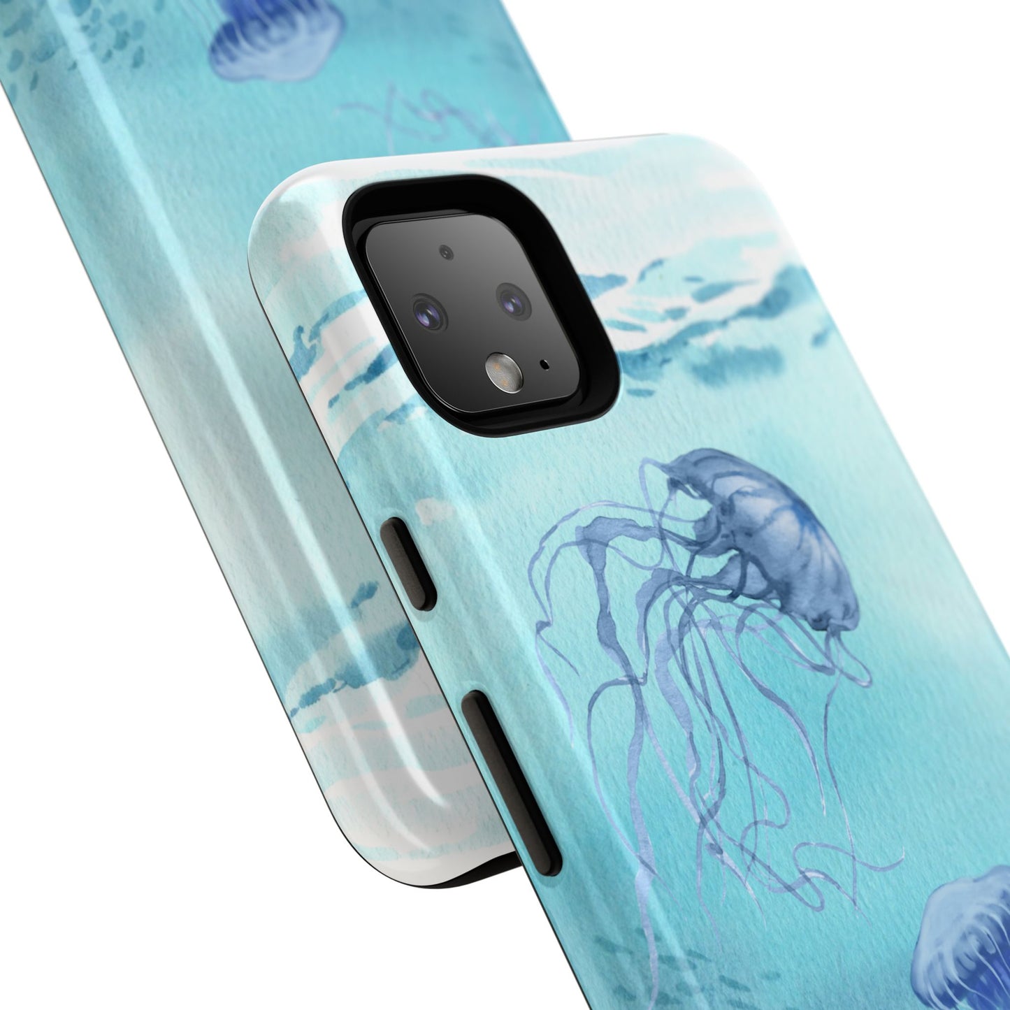 Ocean-Inspired Tough Phone Case with Jellyfish Design