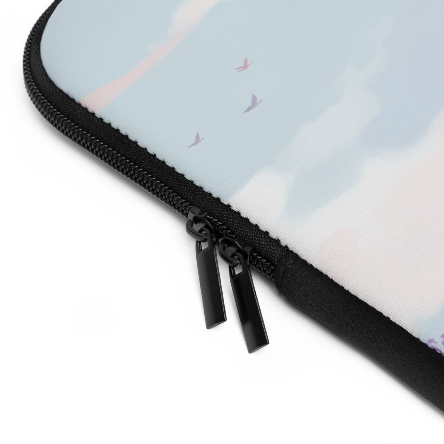 Floral Laptop Sleeve - Lavender Sky Design for Nature Lovers