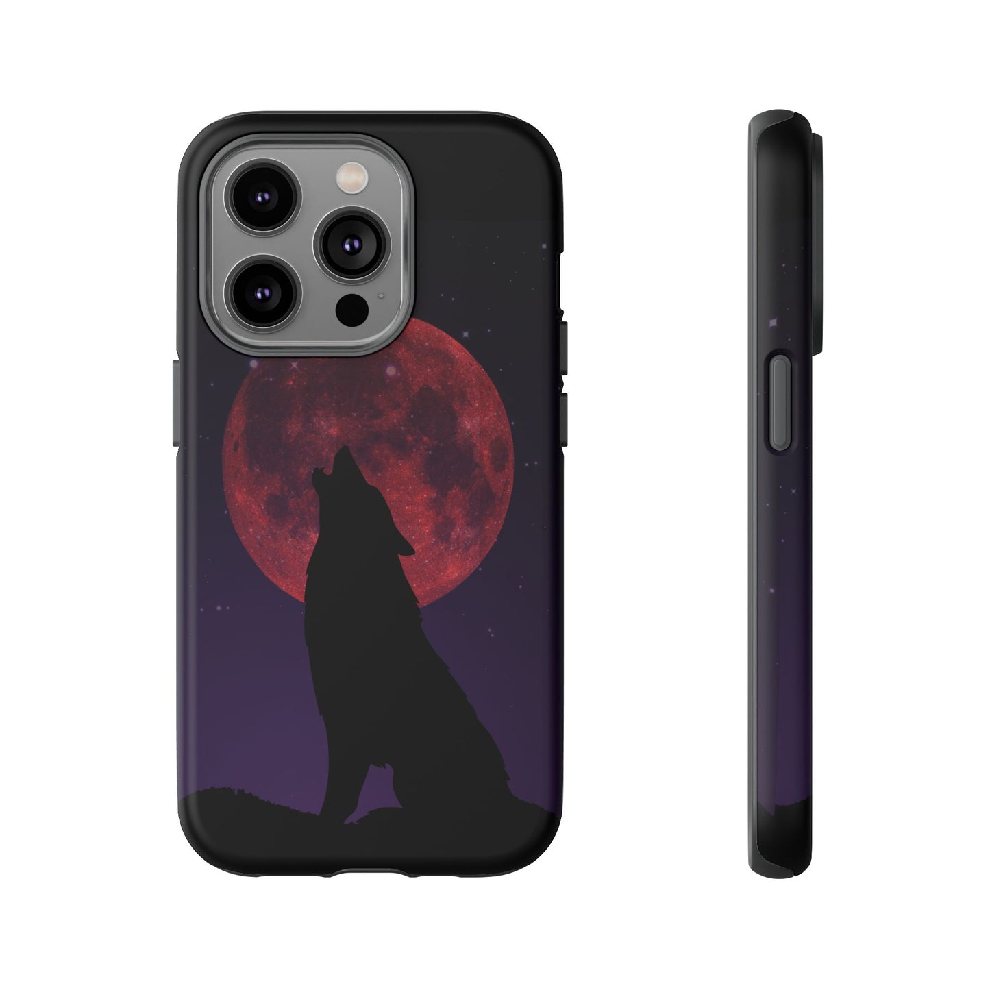 Wolf Howling at Blood Moon Phone Case - Tough & Stylish Protector