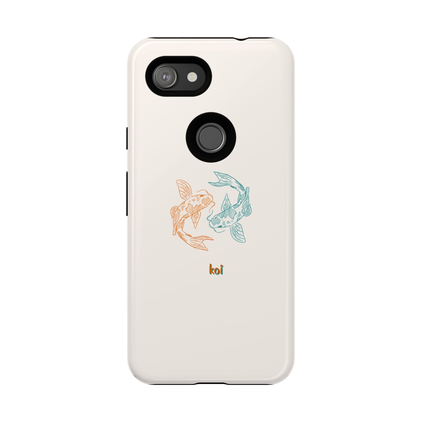 Koi Fish Tough Phone Case - Stylish & Durable Design for Aqua Lovers
