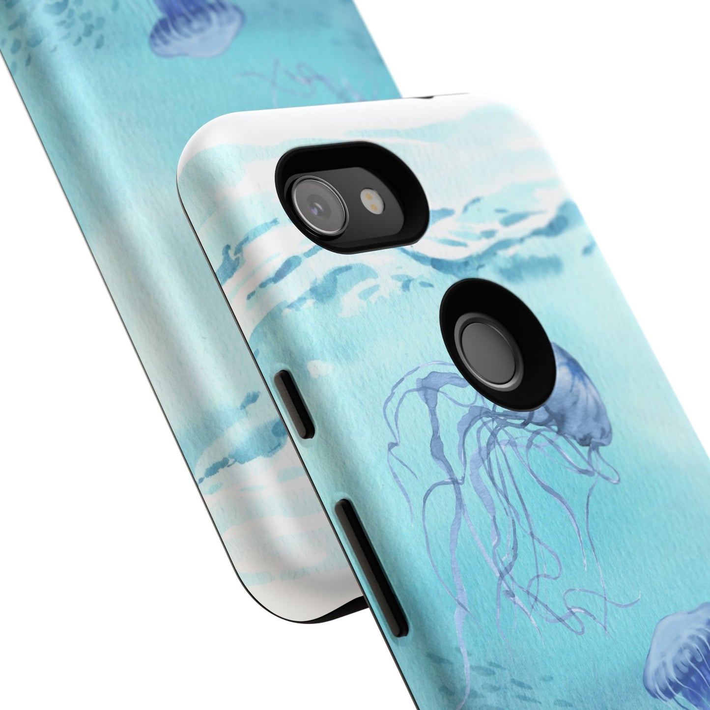 Ocean-Inspired Tough Phone Case with Jellyfish Design