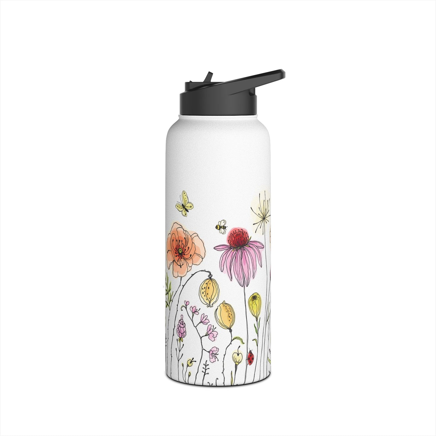 Floral Stainless Steel Water Bottle - Eco-Friendly & Stylish Hydration