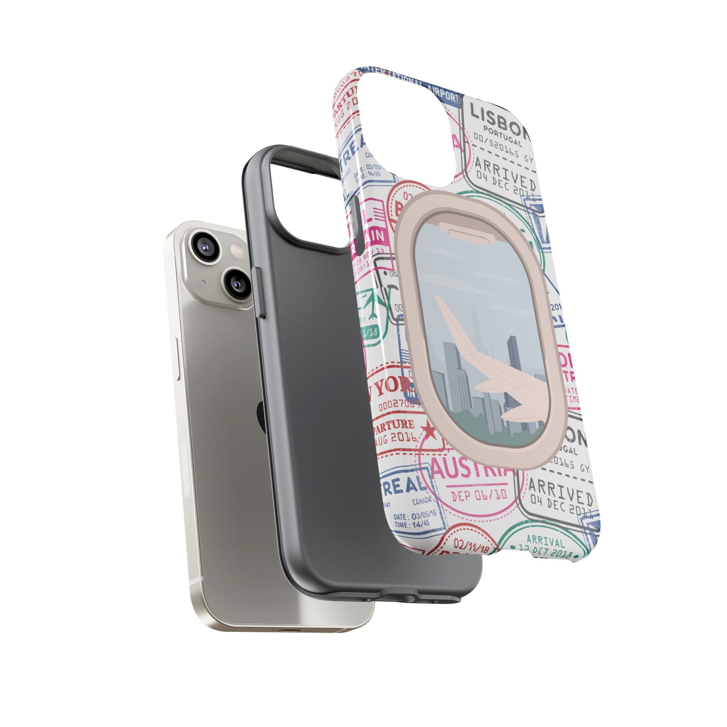 Travel-Themed Phone Case with Airplane Design