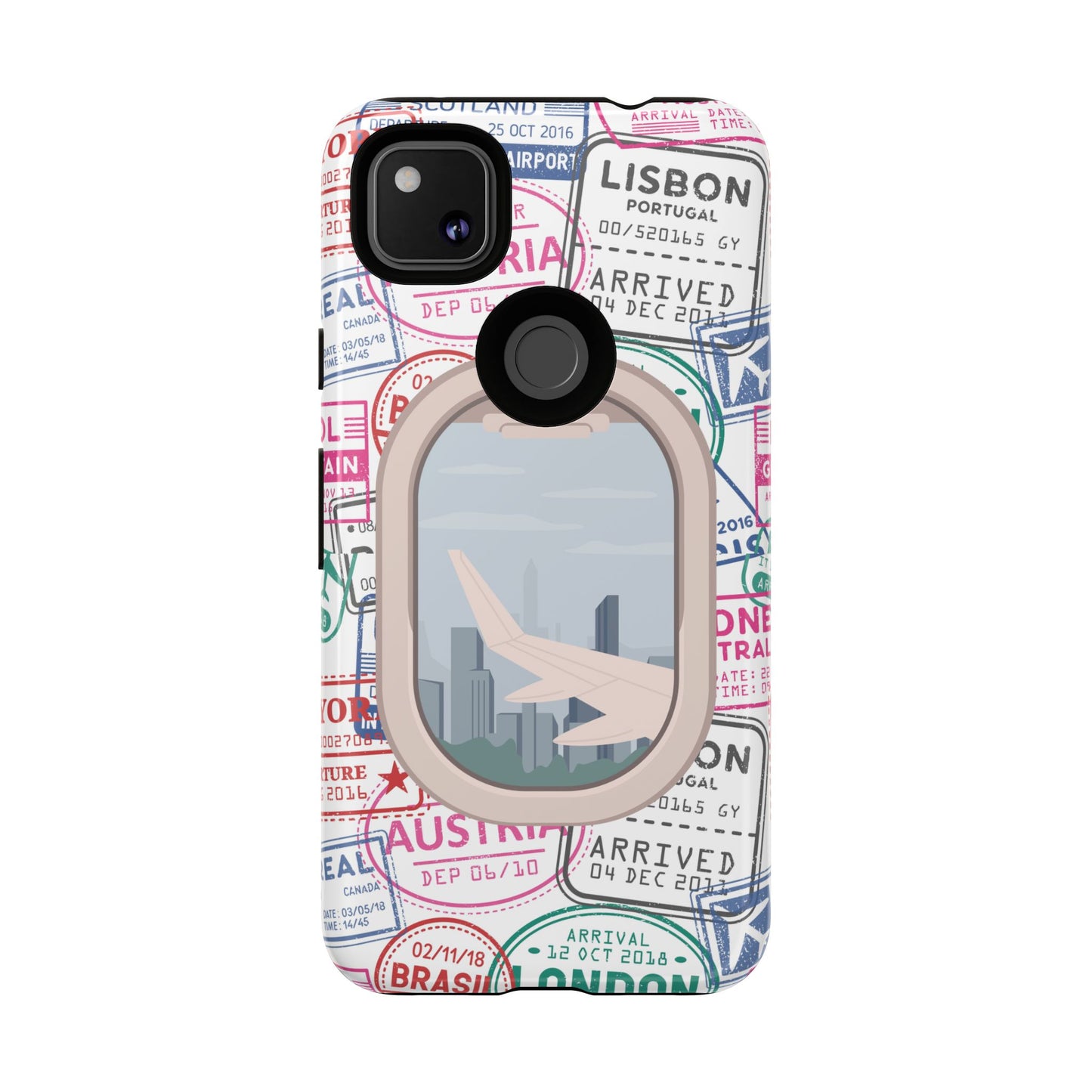 Travel-Themed Phone Case with Airplane Design