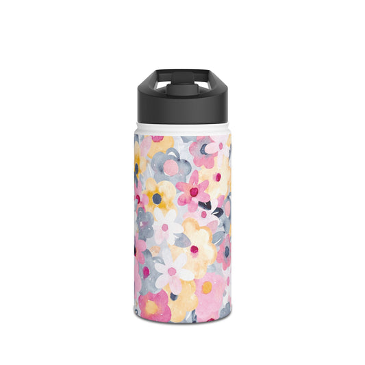 Floral Stainless Steel Water Bottle - Reusable Beverage Container for Eco-Friendly Hydration