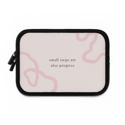 Inspirational Laptop Sleeve - 'Small Steps Are Also Progress'