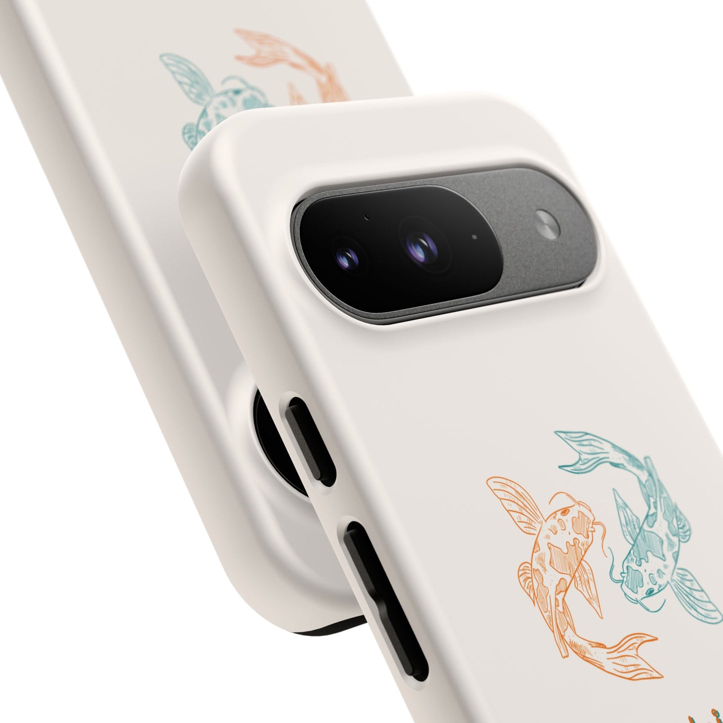 Koi Fish Tough Phone Case - Stylish & Durable Design for Aqua Lovers