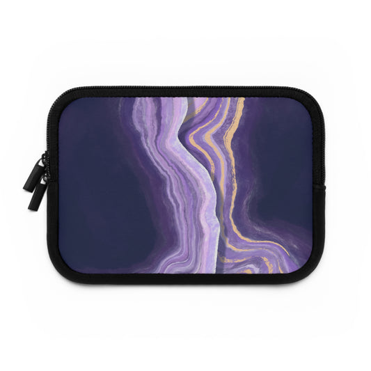 Elegant Purple Marble Laptop Sleeve - Stylish Tech Accessory
