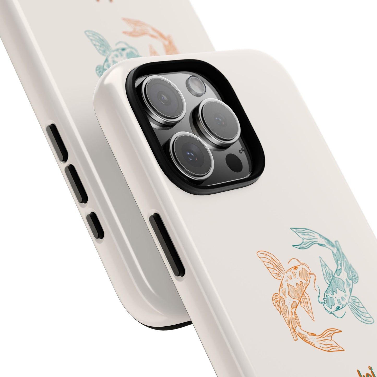 Koi Fish Tough Phone Case - Stylish & Durable Design for Aqua Lovers