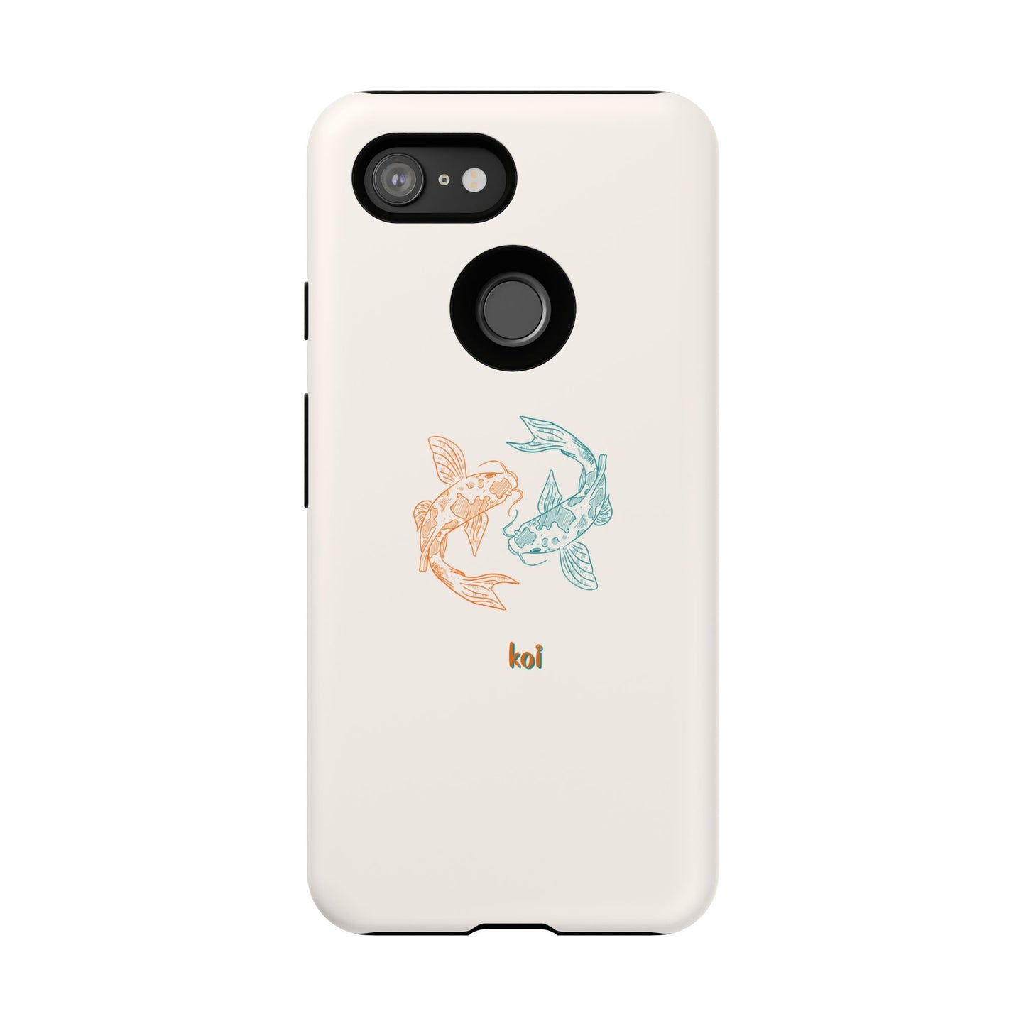 Koi Fish Tough Phone Case - Stylish & Durable Design for Aqua Lovers