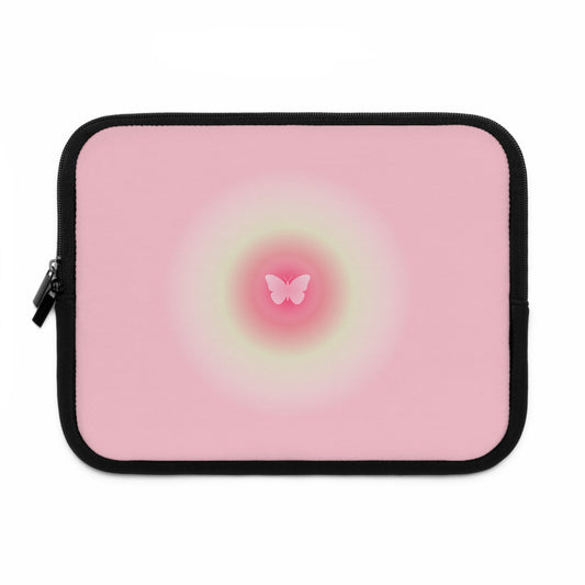 Pastel Butterfly Laptop Sleeve - Stylish, Protective Case for Teens & Nature Lovers