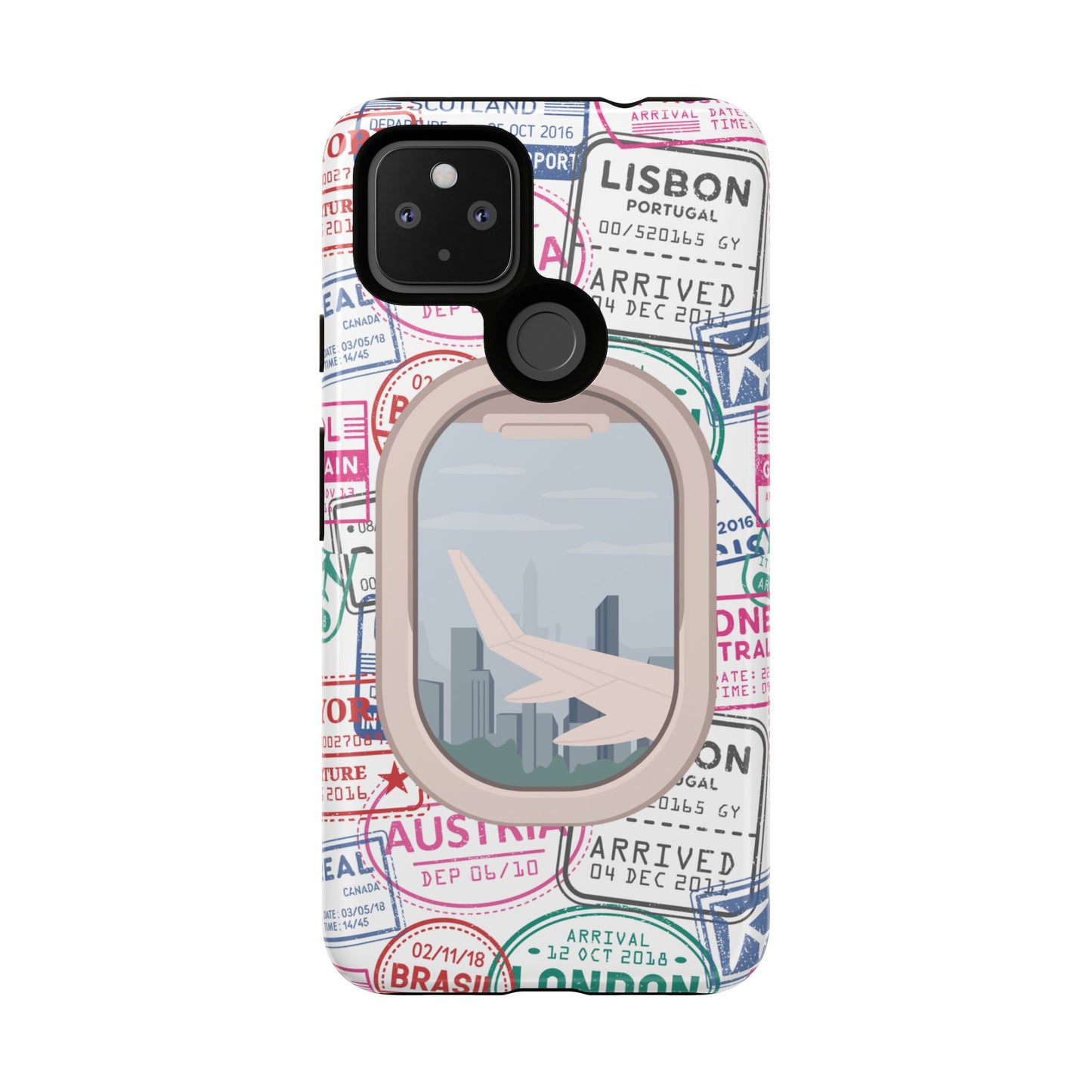 Travel-Themed Phone Case with Airplane Design