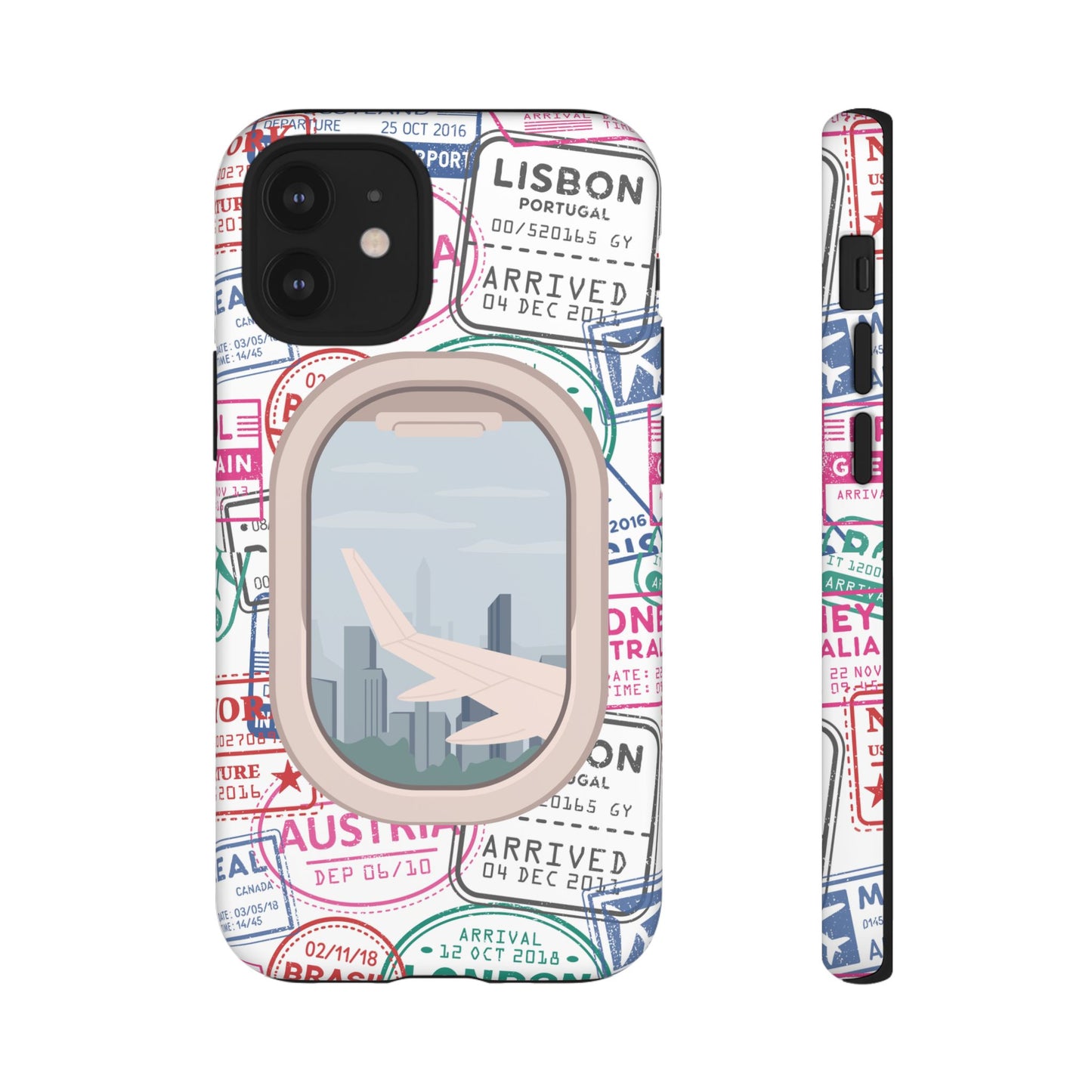 Travel-Themed Phone Case with Airplane Design