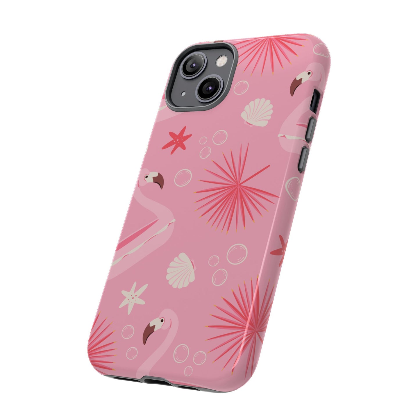 Tough Cases: Tropical Flamingo Phone Case for Summer Vibes