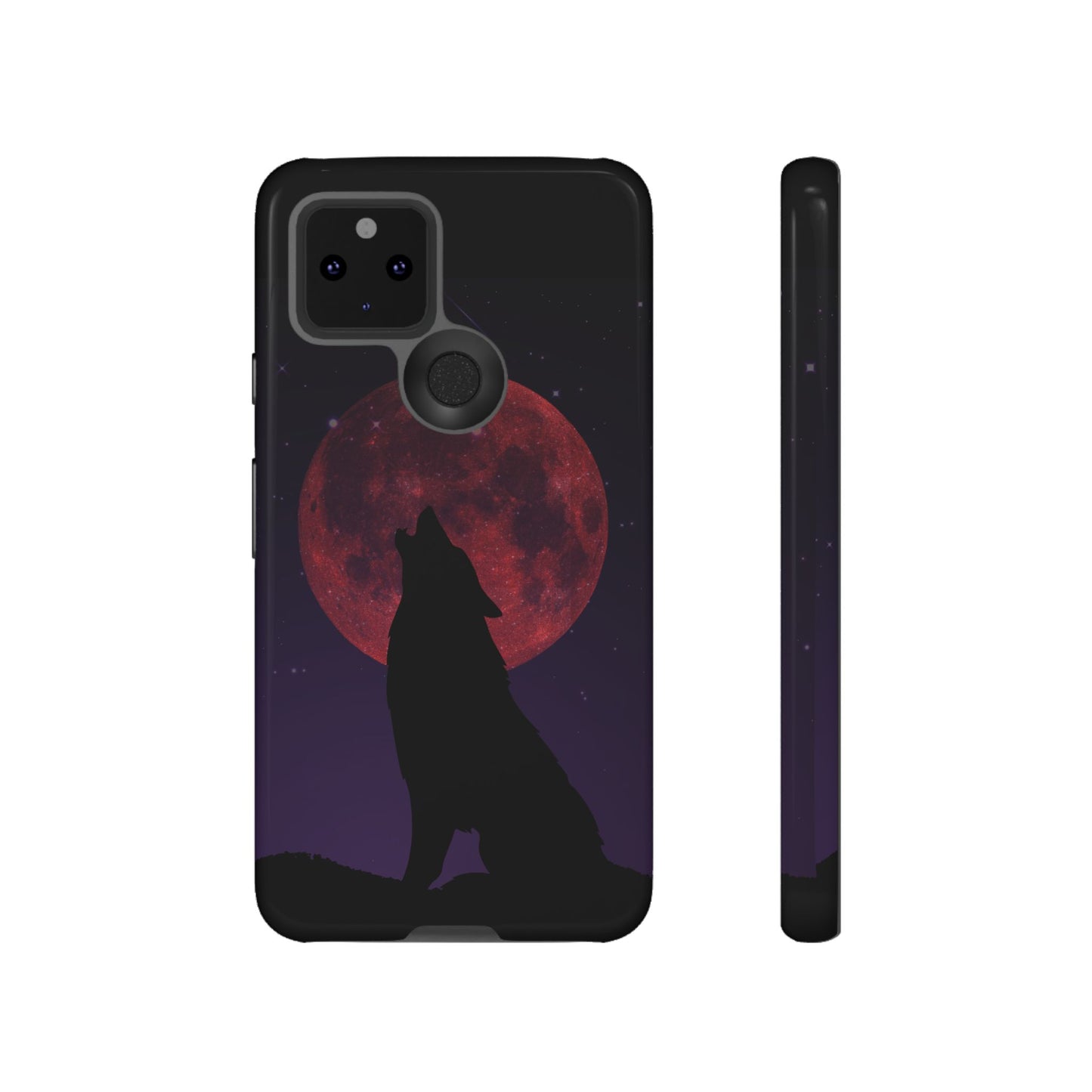 Wolf Howling at Blood Moon Phone Case - Tough & Stylish Protector