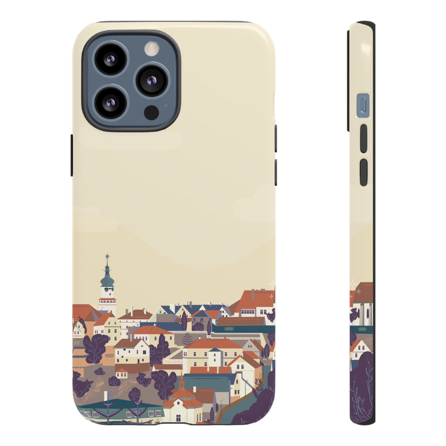 Artistic Phone Case - Charming Village Design