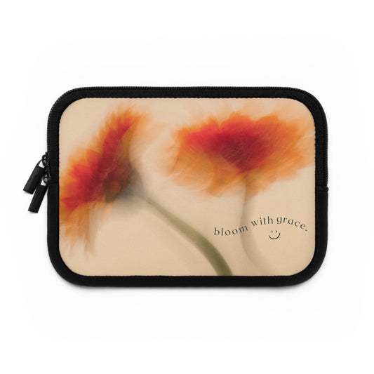 Bloom with Grace Laptop Sleeve - Elegant Floral Design, Perfect for Students & Professionals